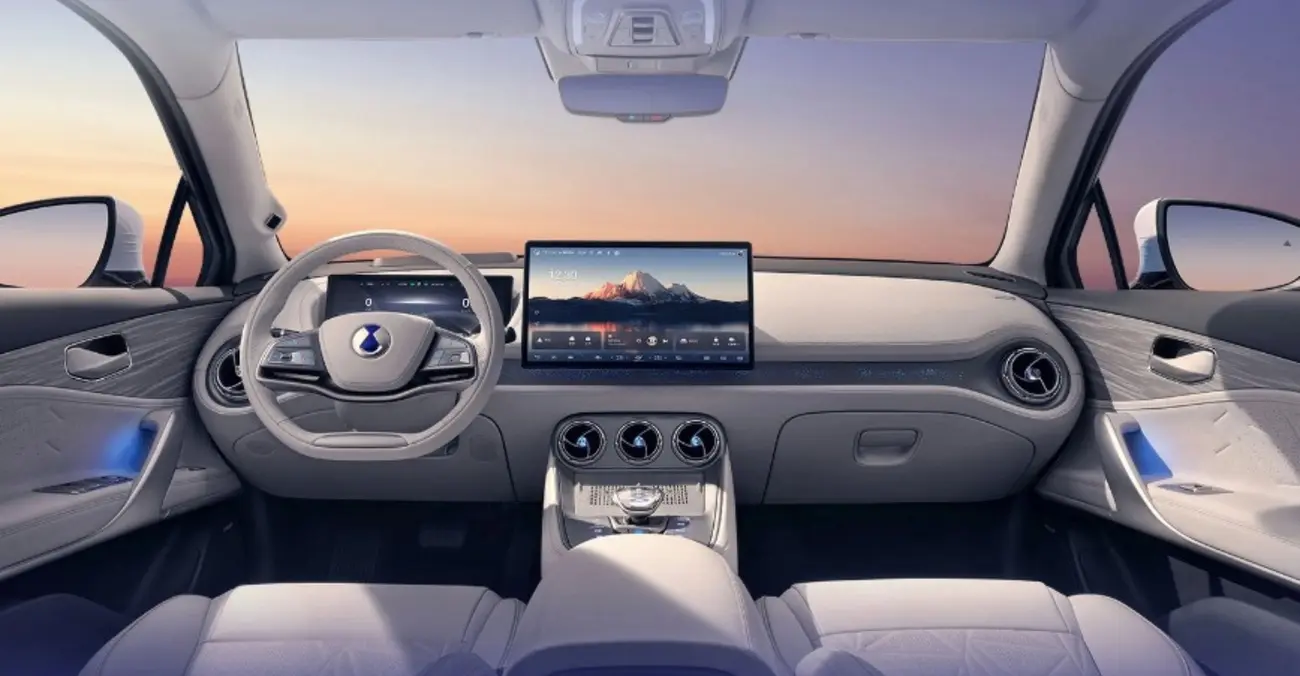 Denza N8 interior with central touchscreen and console