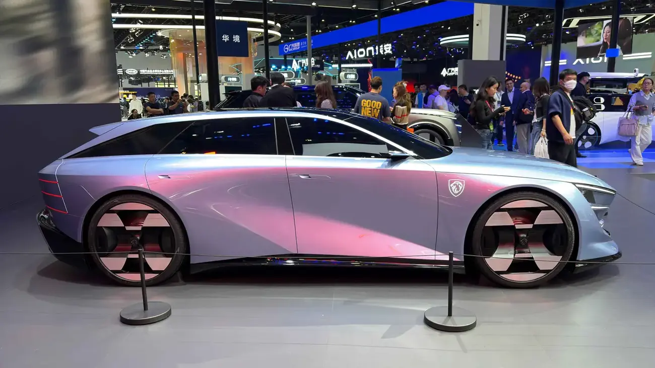 Peugeot Concept 6 electric prototype shown at Beijing Auto Show 2026