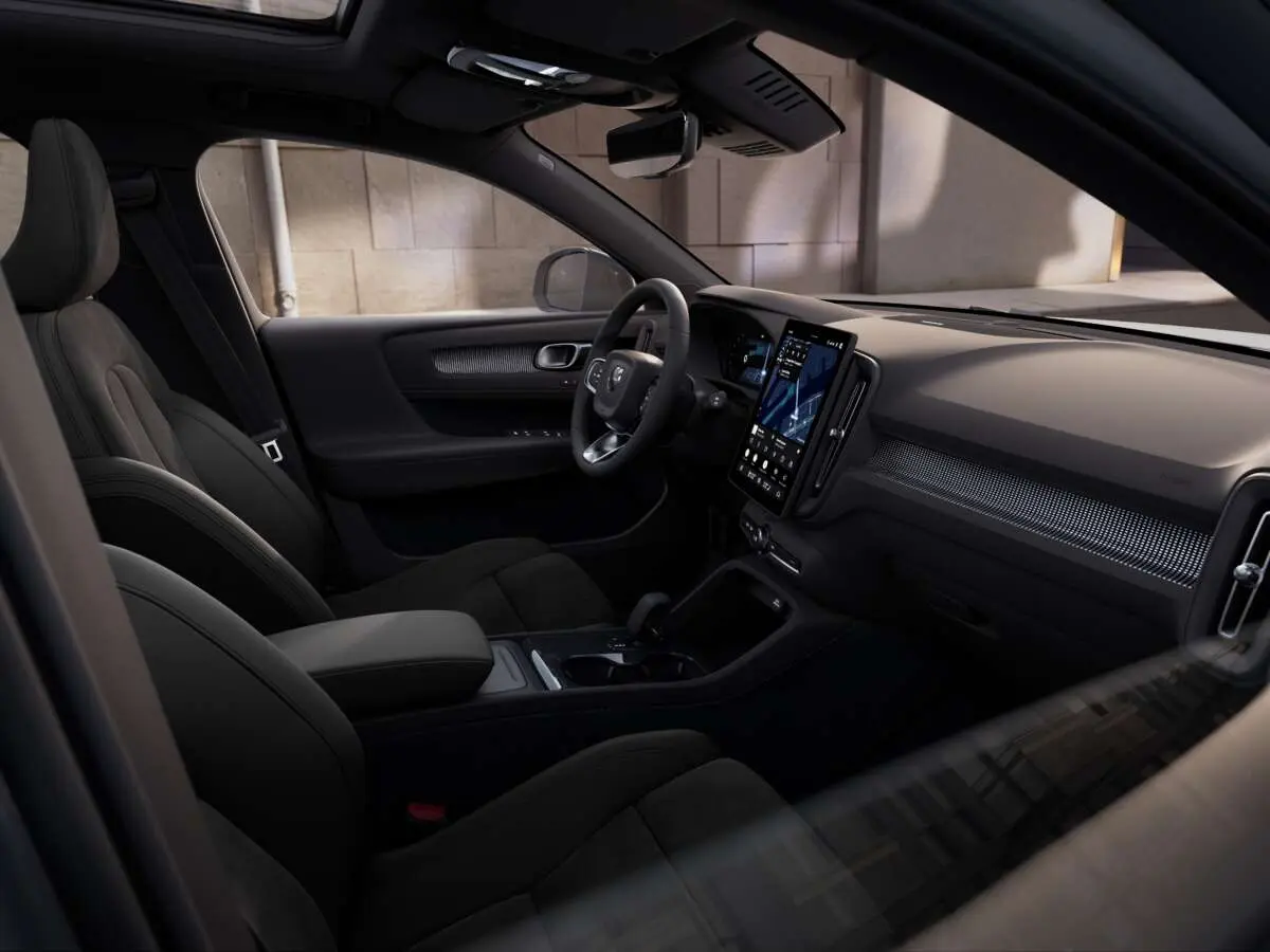Volvo EX40 interior showing the new 11.2-inch tablet-style centre touchscreen